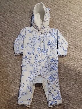 Ted Baker White and Pink Trim Infant Bodysuit